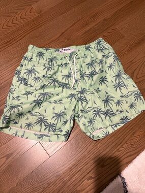 Trunk Swim & Surft Light Green Palm-Print Swim trunks size large